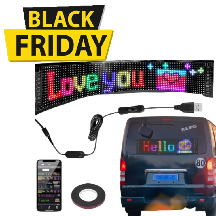 Rolagem Publicidade LED Sign, USB 5V, Controle Bluetooth App