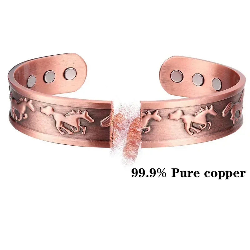 Pulseira de Cobre Magnética Unissex, Cobre Puro, Boa Para Saúde